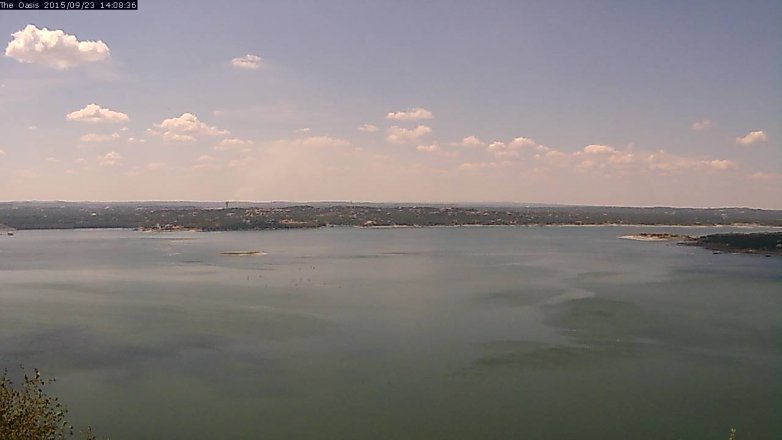 Lake Travis webcam, September 23, 2015 1:15 PM CT