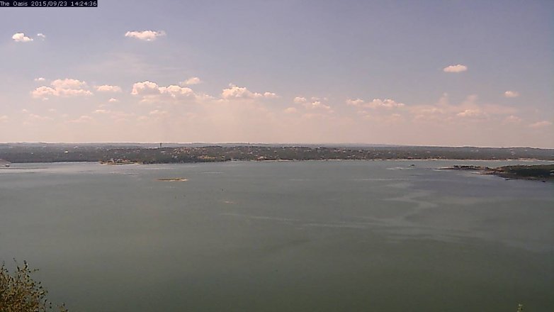 Lake Travis webcam, September 23, 2015 1:30 PM CT