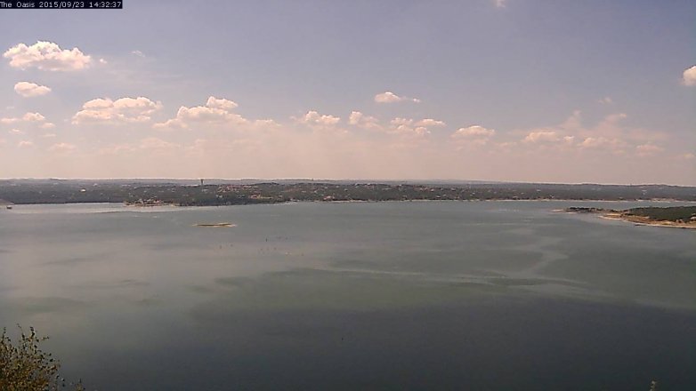 Lake Travis webcam, September 23, 2015 1:40 PM CT