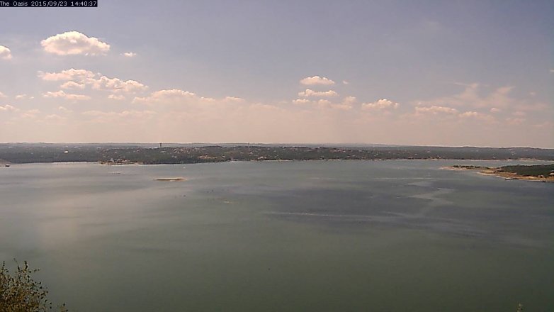 Lake Travis webcam, September 23, 2015 1:45 PM CT