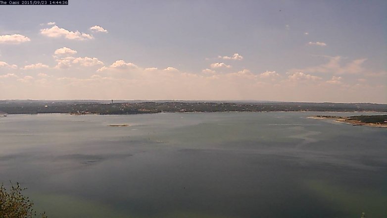 Lake Travis webcam, September 23, 2015 1:50 PM CT