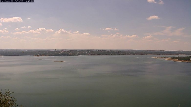 Lake Travis webcam, September 23, 2015 1:55 PM CT