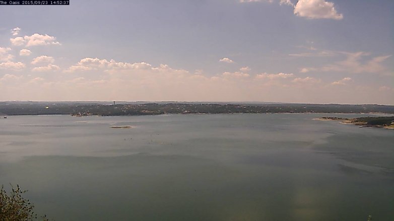 Lake Travis webcam, September 23, 2015 2:00 PM CT
