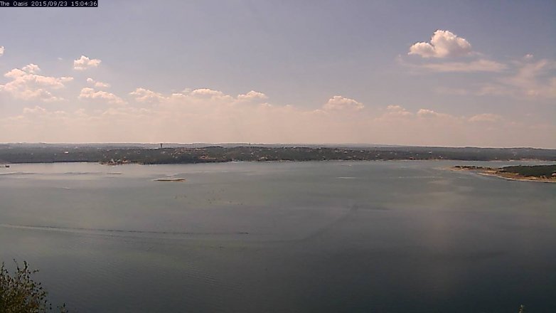 Lake Travis webcam, September 23, 2015 2:10 PM CT
