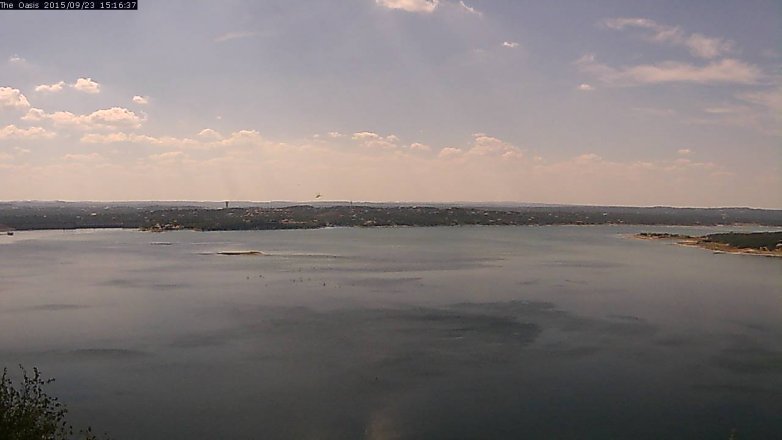 Lake Travis webcam, September 23, 2015 2:25 PM CT