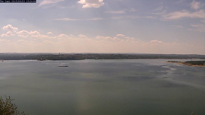 Lake Travis webcam, September 23, 2015 2:30 PM CT