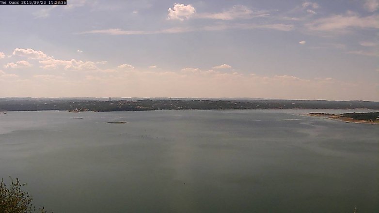 Lake Travis webcam, September 23, 2015 2:35 PM CT