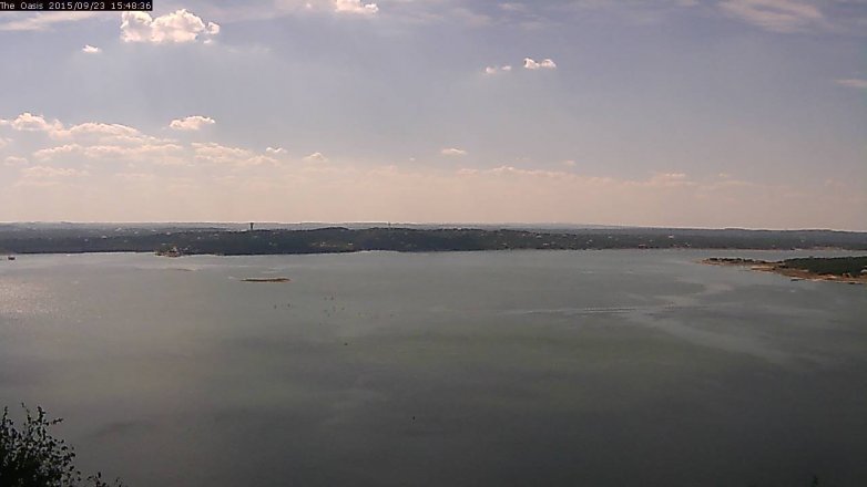 Lake Travis webcam, September 23, 2015 2:55 PM CT
