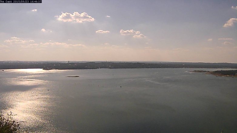Lake Travis webcam, September 23, 2015 3:55 PM CT