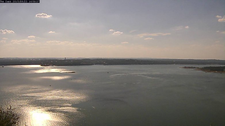 Lake Travis webcam, September 23, 2015 4:05 PM CT