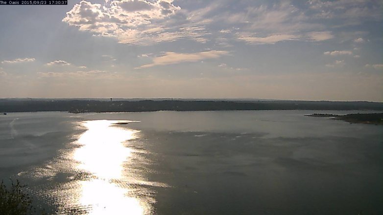 Lake Travis webcam, September 23, 2015 4:35 PM CT
