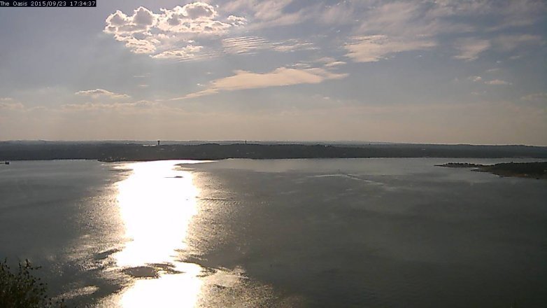 Lake Travis webcam, September 23, 2015 4:40 PM CT
