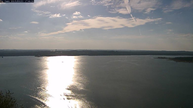 Lake Travis webcam, September 23, 2015 4:55 PM CT