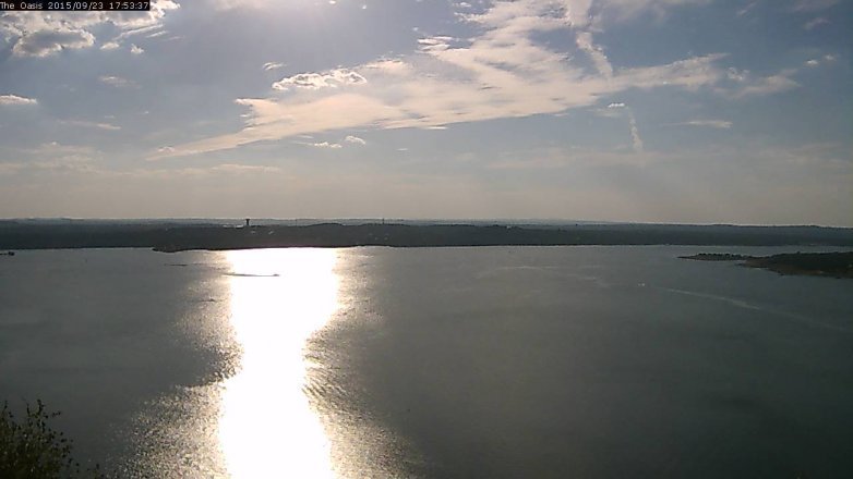 Lake Travis webcam, September 23, 2015 5:00 PM CT