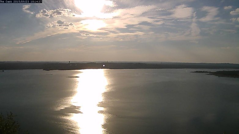 Lake Travis webcam, September 23, 2015 5:20 PM CT