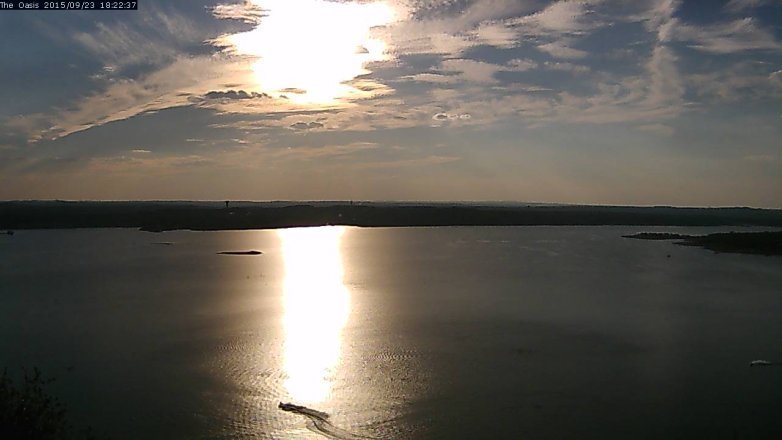 Lake Travis webcam, September 23, 2015 5:30 PM CT
