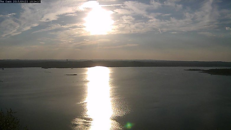 Lake Travis webcam, September 23, 2015 5:40 PM CT