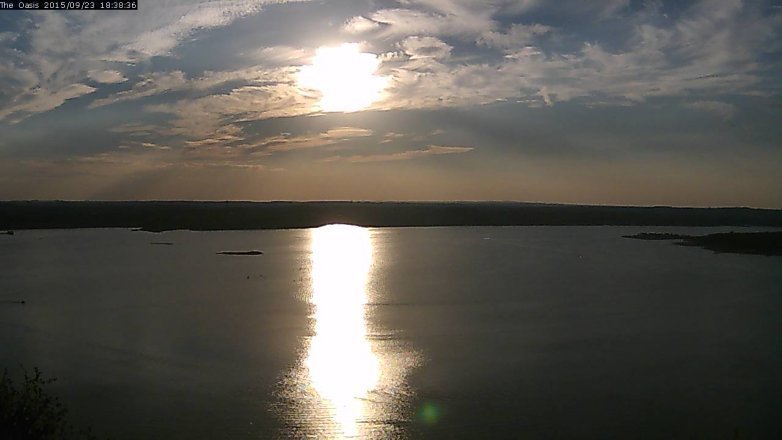 Lake Travis webcam, September 23, 2015 5:45 PM CT