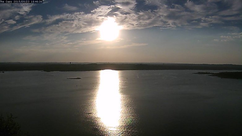 Lake Travis webcam, September 23, 2015 5:55 PM CT