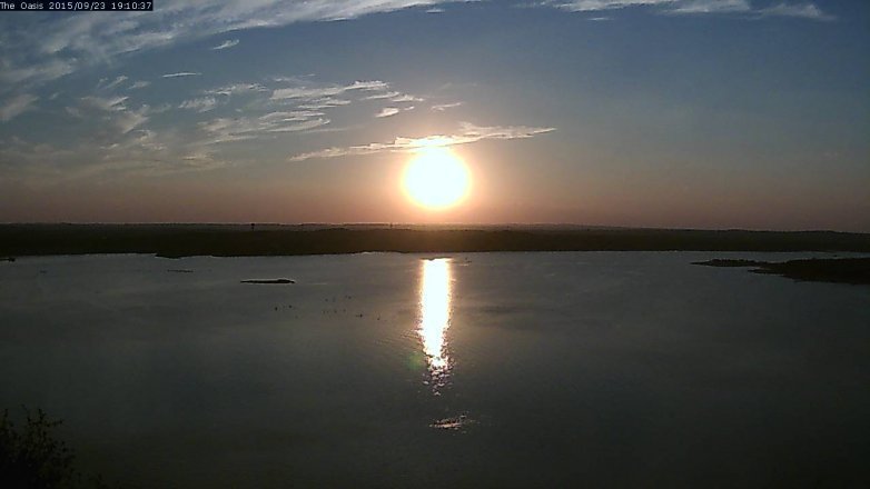 Lake Travis webcam, September 23, 2015 6:15 PM CT