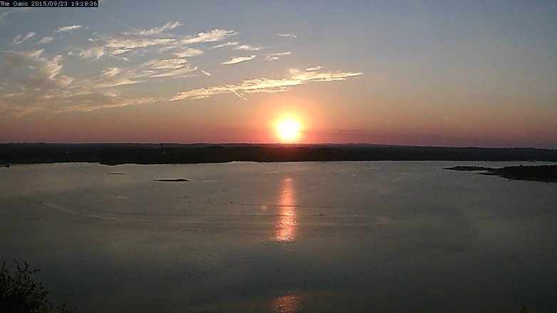 Lake Travis webcam, September 23, 2015 6:25 PM CT
