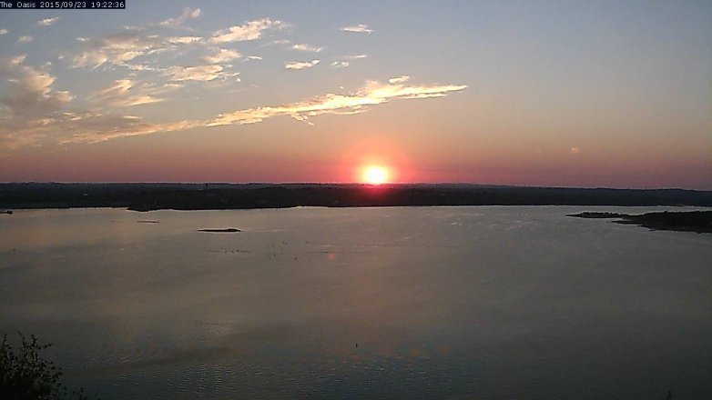 Lake Travis webcam, September 23, 2015 6:30 PM CT