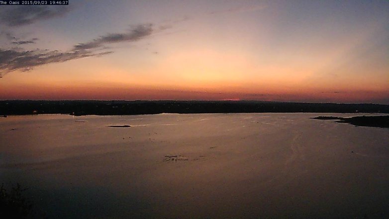 Lake Travis webcam, September 23, 2015 6:50 PM CT