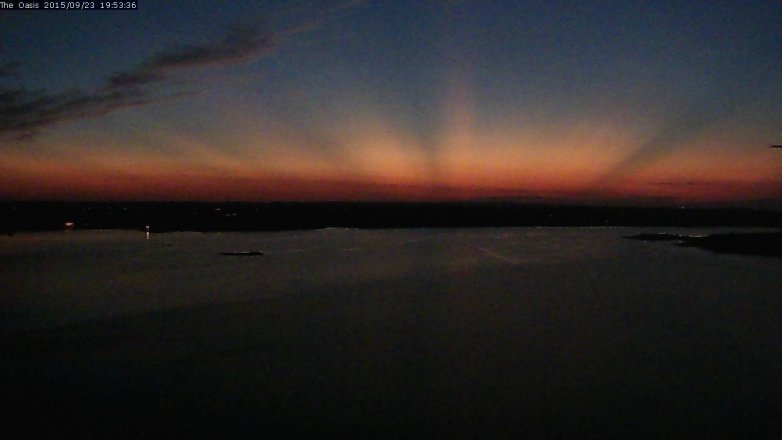 Lake Travis webcam, September 23, 2015 7:00 PM CT
