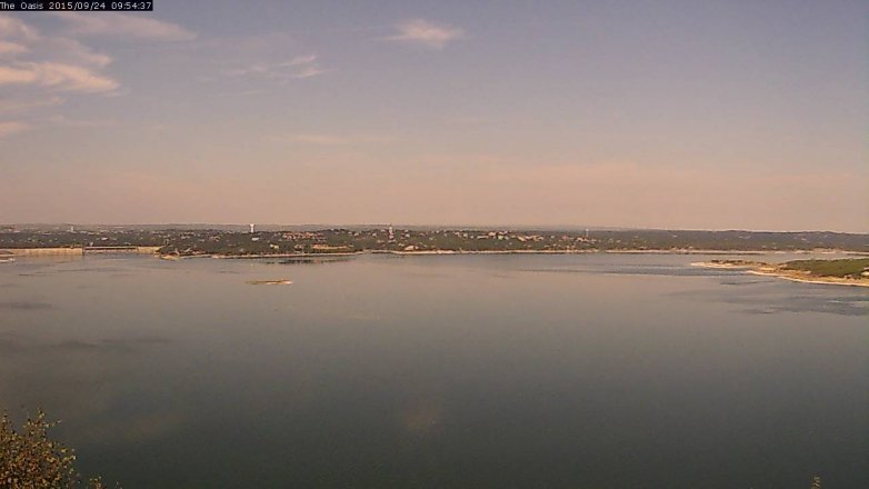 Lake Travis webcam, September 24, 2015 9:00 AM CT