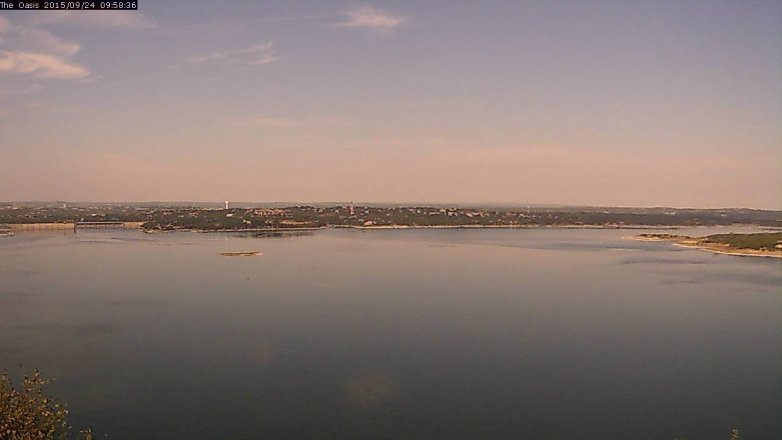Lake Travis webcam, September 24, 2015 9:05 AM CT