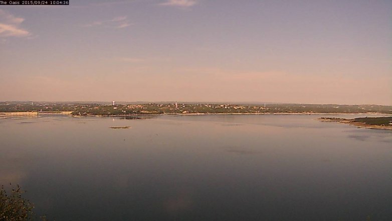 Lake Travis webcam, September 24, 2015 9:10 AM CT