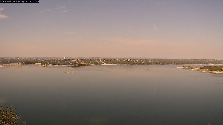 Lake Travis webcam, September 24, 2015 9:15 AM CT