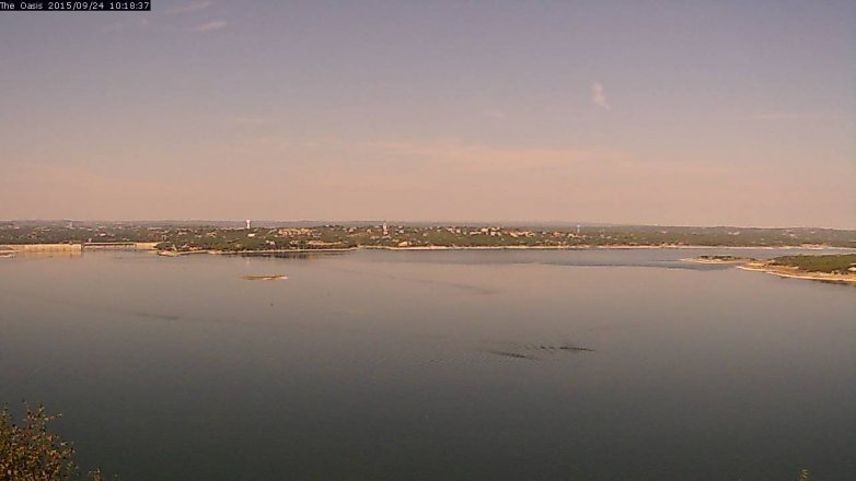 Lake Travis webcam, September 24, 2015 9:25 AM CT