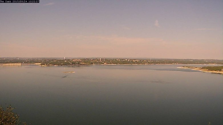 Lake Travis webcam, September 24, 2015 9:30 AM CT
