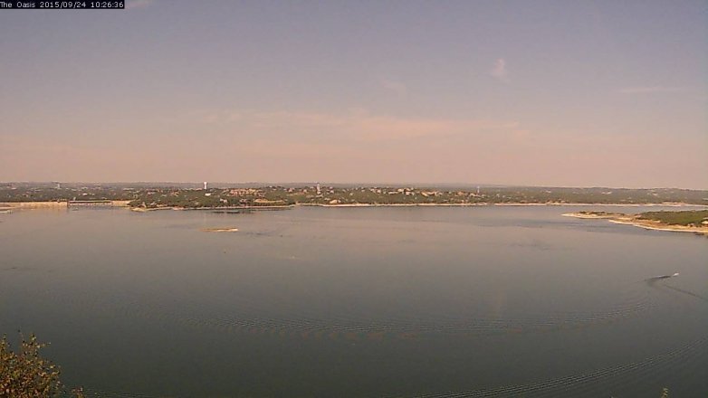 Lake Travis webcam, September 24, 2015 9:35 AM CT