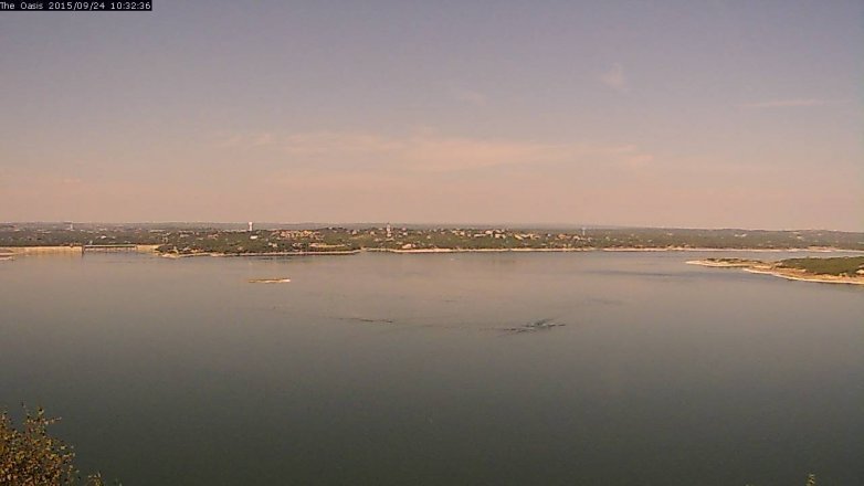 Lake Travis webcam, September 24, 2015 9:40 AM CT