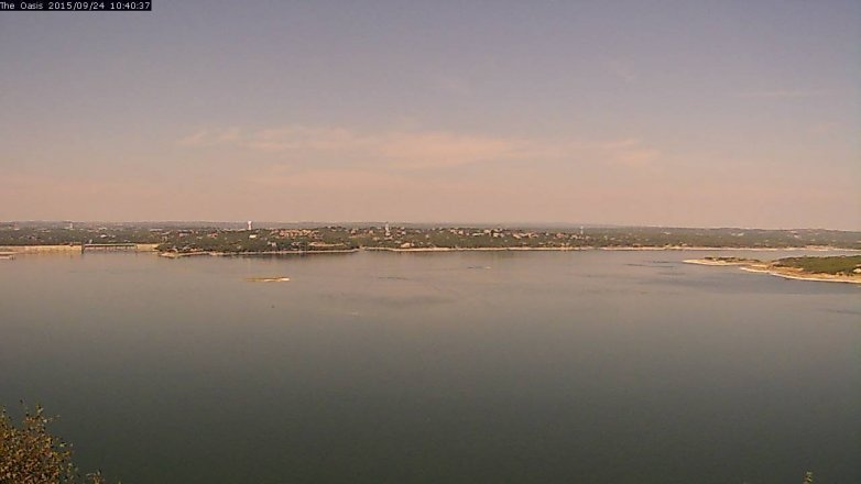 Lake Travis webcam, September 24, 2015 9:45 AM CT