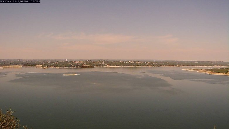 Lake Travis webcam, September 24, 2015 9:55 AM CT