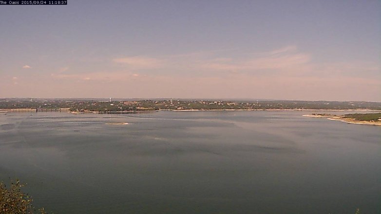 Lake Travis webcam, September 24, 2015 10:25 AM CT