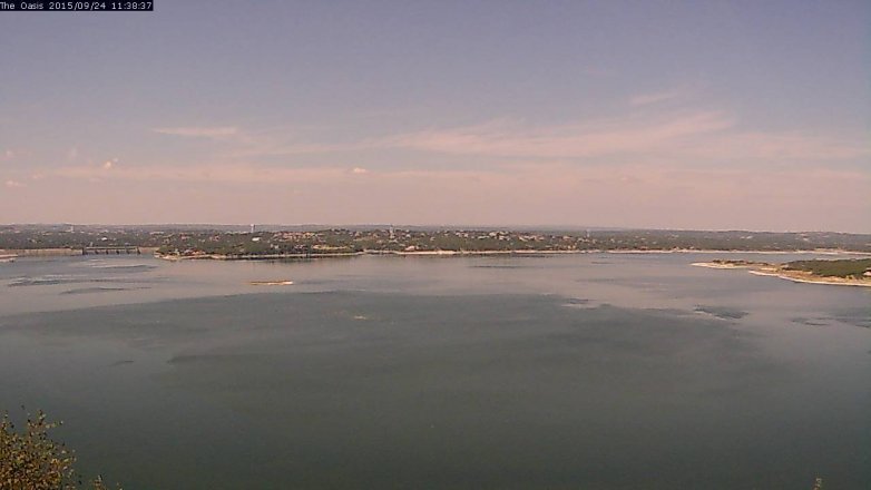 Lake Travis webcam, September 24, 2015 10:45 AM CT