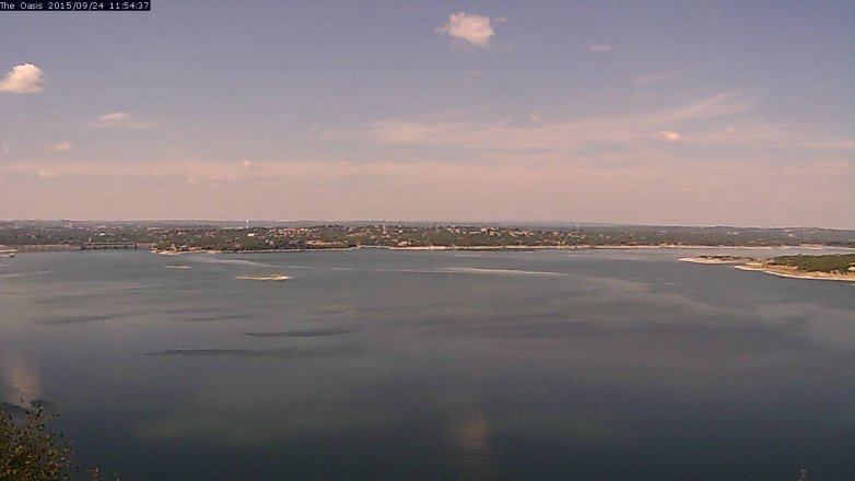 Lake Travis webcam, September 24, 2015 11:00 AM CT