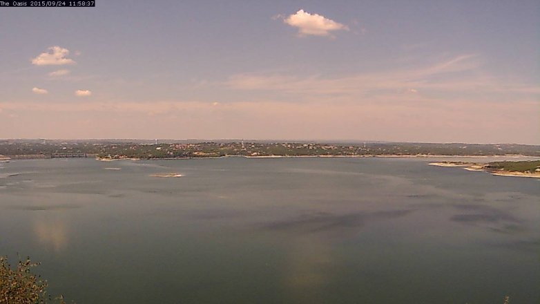 Lake Travis webcam, September 24, 2015 11:05 AM CT