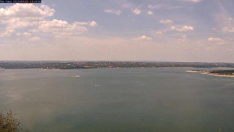 Lake Travis webcam, September 24, 2015 12:15 PM CT