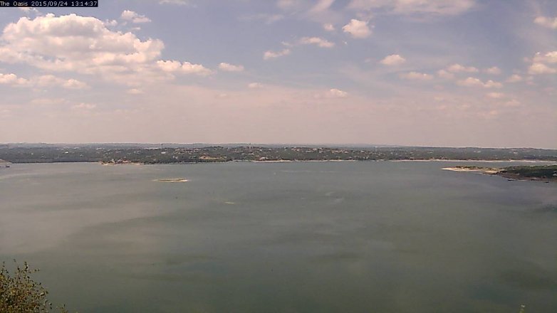 Lake Travis webcam, September 24, 2015 12:20 PM CT