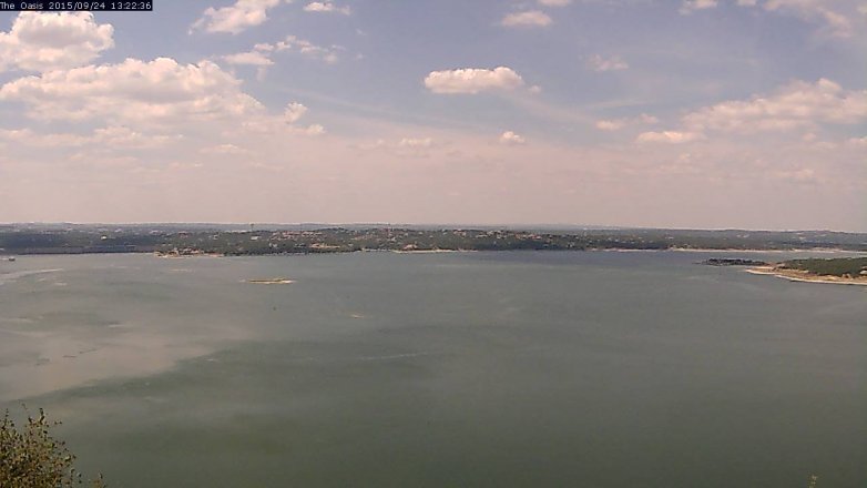 Lake Travis webcam, September 24, 2015 12:30 PM CT