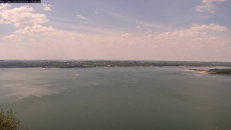 Lake Travis webcam, September 24, 2015 12:45 PM CT