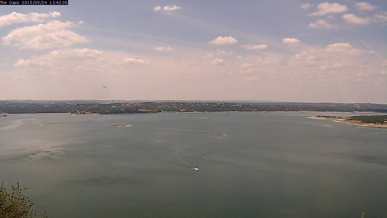Lake Travis webcam, September 24, 2015 12:50 PM CT