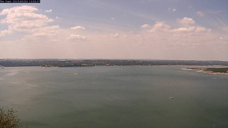 Lake Travis webcam, September 24, 2015 12:55 PM CT