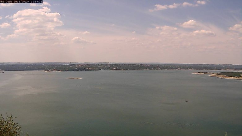 Lake Travis webcam, September 24, 2015 1:00 PM CT