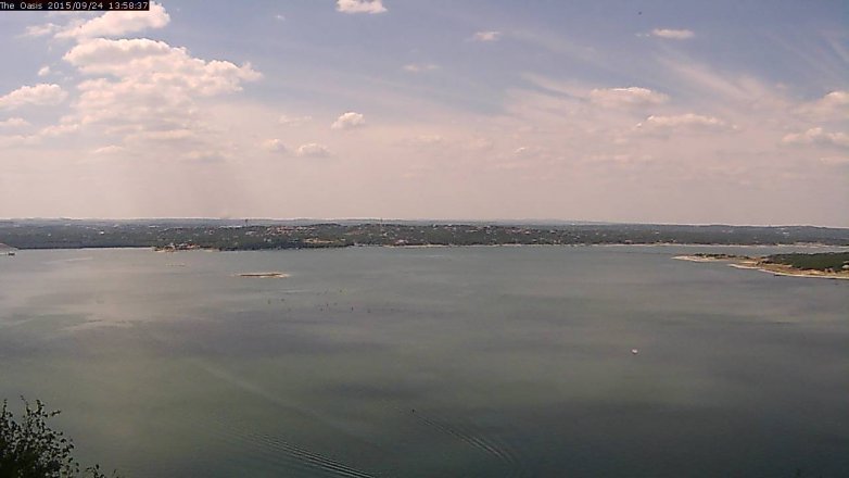 Lake Travis webcam, September 24, 2015 1:05 PM CT